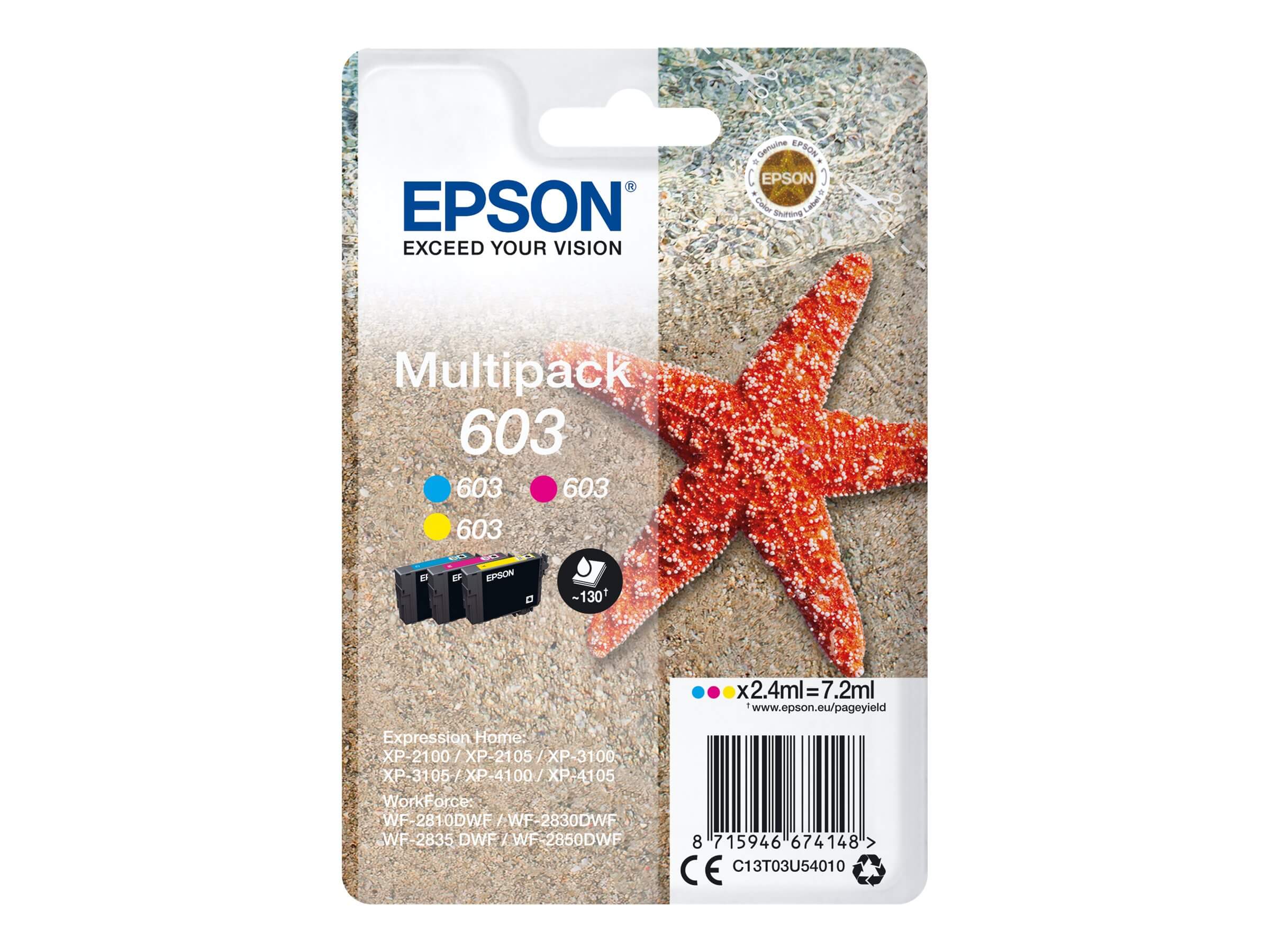 Epson 603XL Multipack Easy Mail Packaging - pack de 4 - XL - noir, jaune,  cyan, magenta - originale - cartouche d'encre