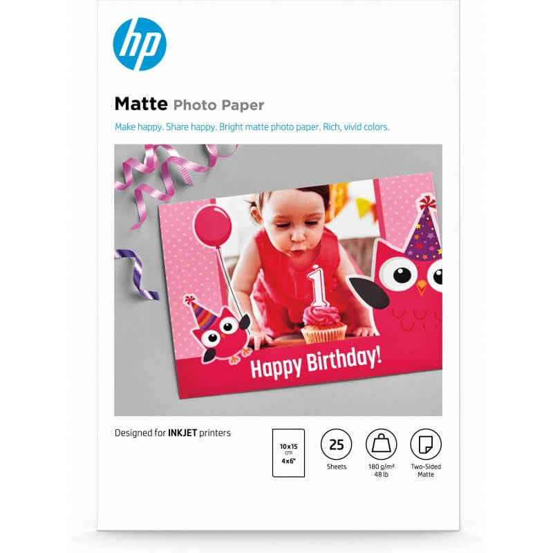 HP Snapshots - Papier photo - 10 x 13 cm - 265 g/m² - 25 feuilles